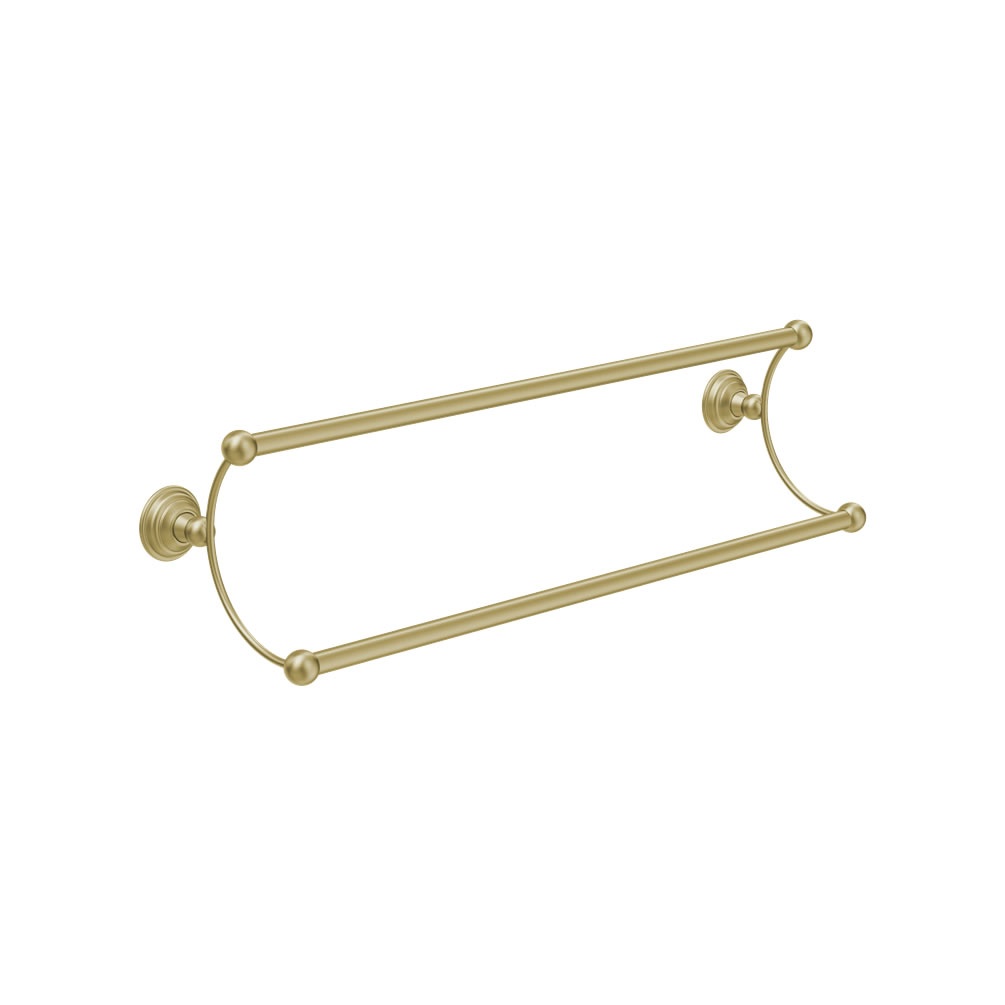 Cutout image of Crosswater Belgravia Brushed Brass Double Towel Rail
